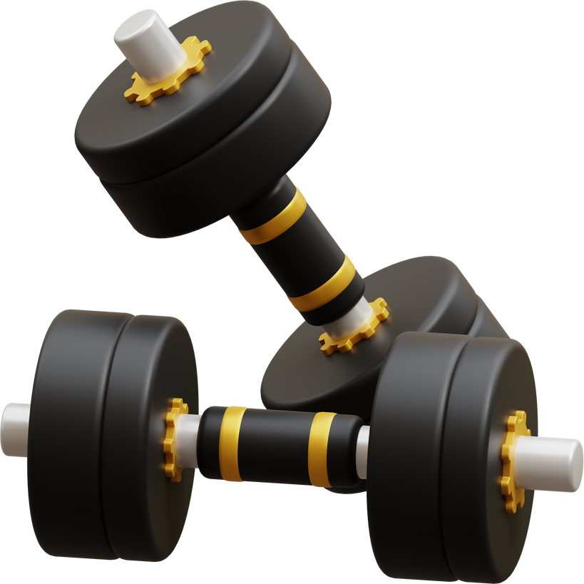 Dumbbell 3d gym fitness icon